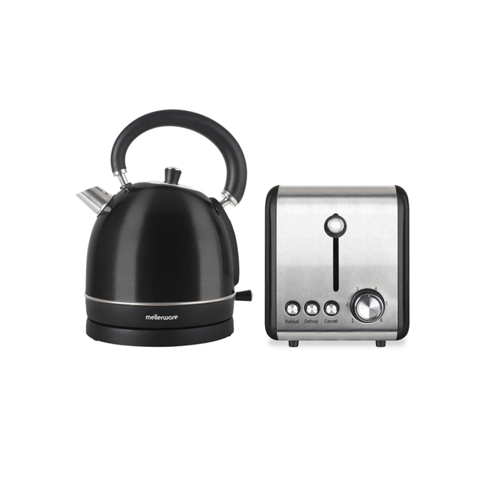 Mellerware Eclipse Toaster and Kettle Combo - Black