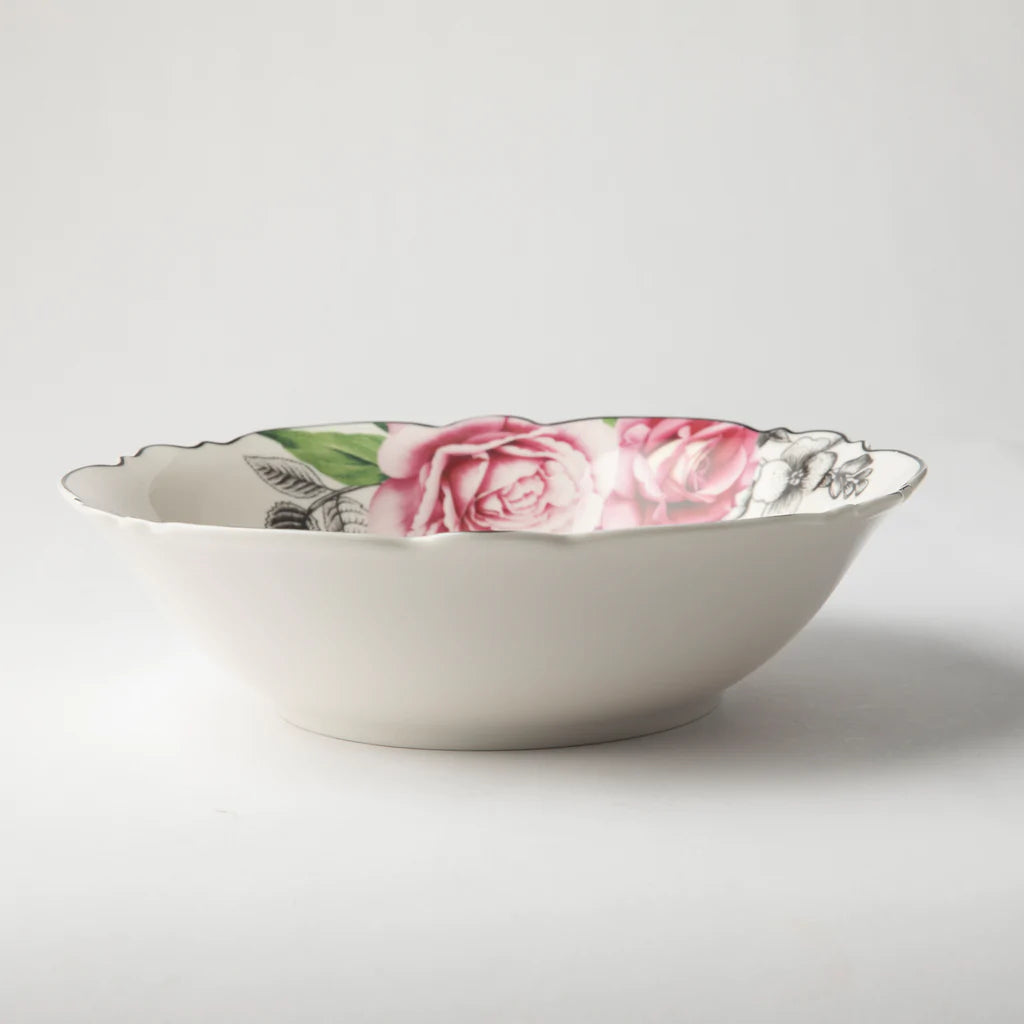 Jenna Clifford Wavy Rose Salad Bowl - 23.5cm