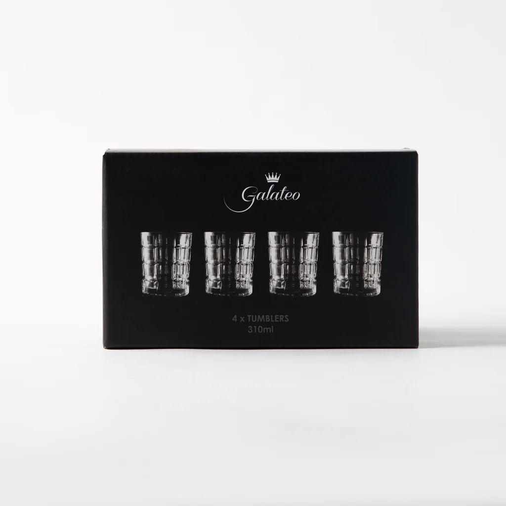 Galateo Whisky Glasses Square - Set of 4 - Home And Trends