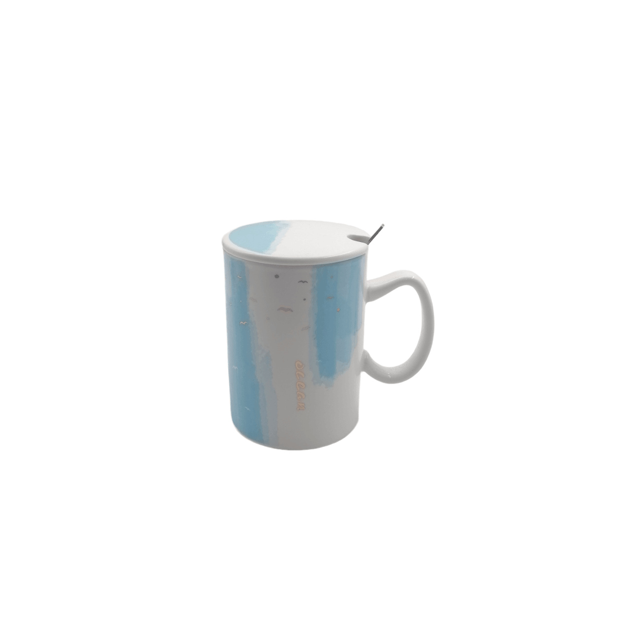 Mug with Ceramic Lid and Spoon - Home And Trends