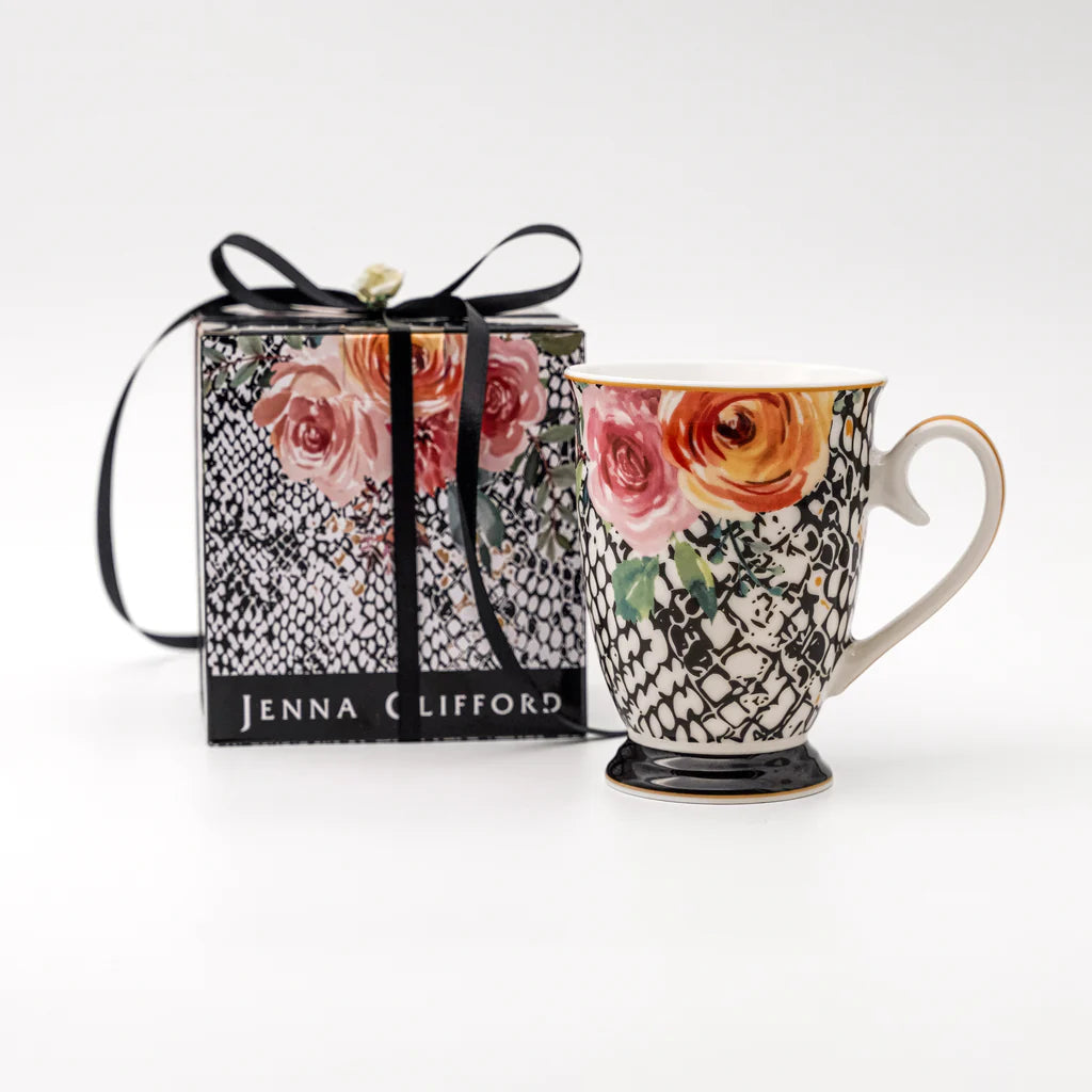 Jenna Clifford Peach Rose Coffee Mug