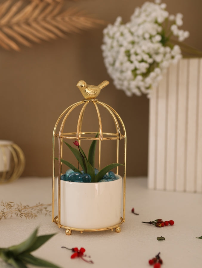 Perched Bird Decorative Pot - Home And Trends