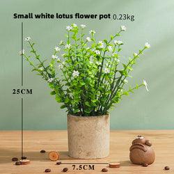 Artificial Flower in Natural Pot - Home And Trends