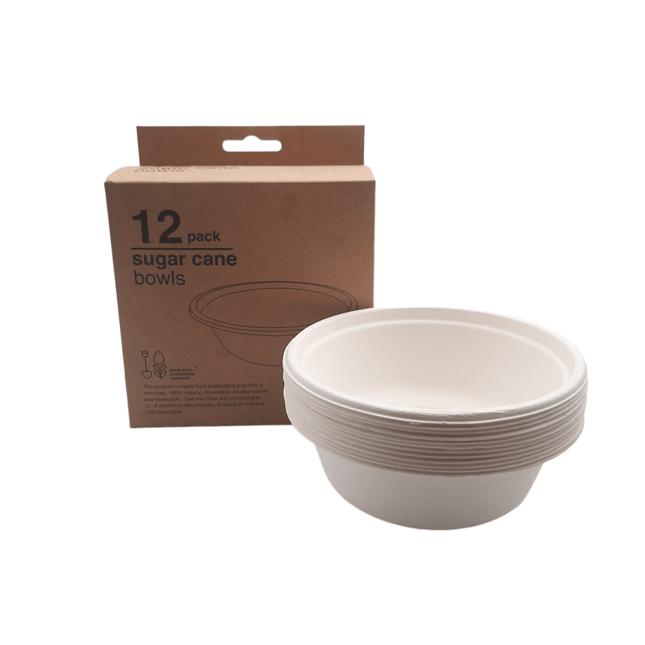 Biodegradable Cornstarch Bowl - 12 Pack - Home And Trends