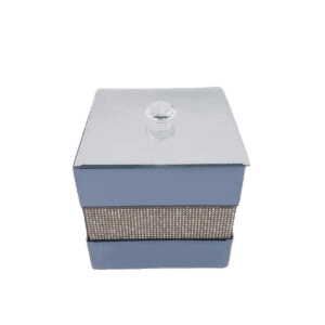 Black Mirror Design Decorative Storage Box with Crystal Detailing - Home And Trends