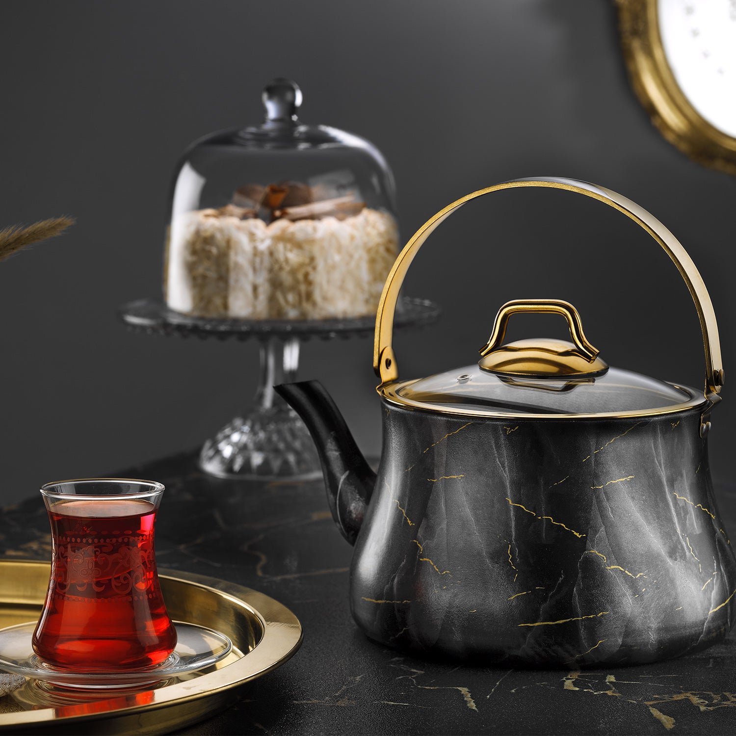 Marble 2.5L Tea Pot - Home And Trends