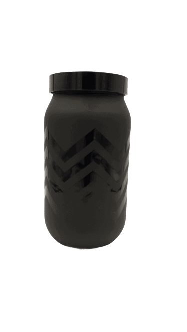 Canister - Large - Mat Black Zigzag Design - Home And Trends