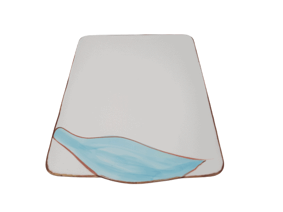 Ceramic Plate with Leaf Detail - Home And Trends