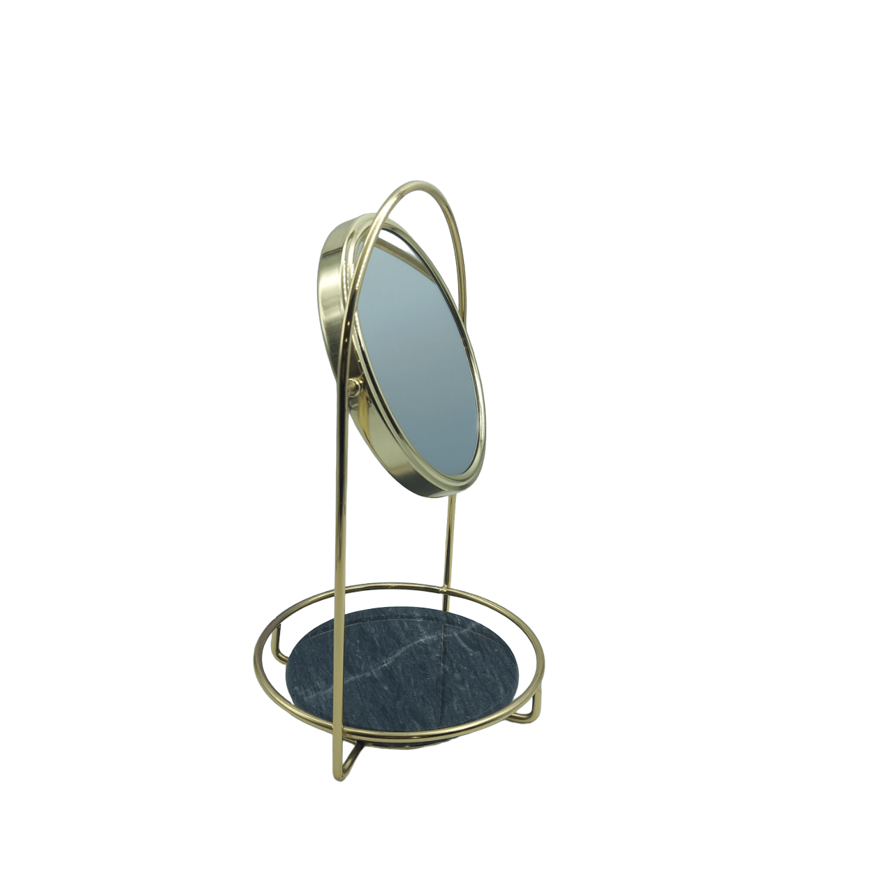 Cosmetic Mirror with Marble Stone Base - Home And Trends