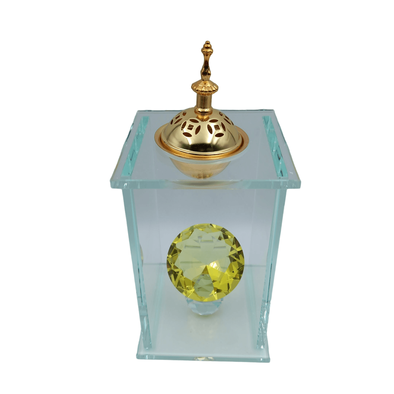 Crystal Square Burner with Diamond - Large - Home And Trends