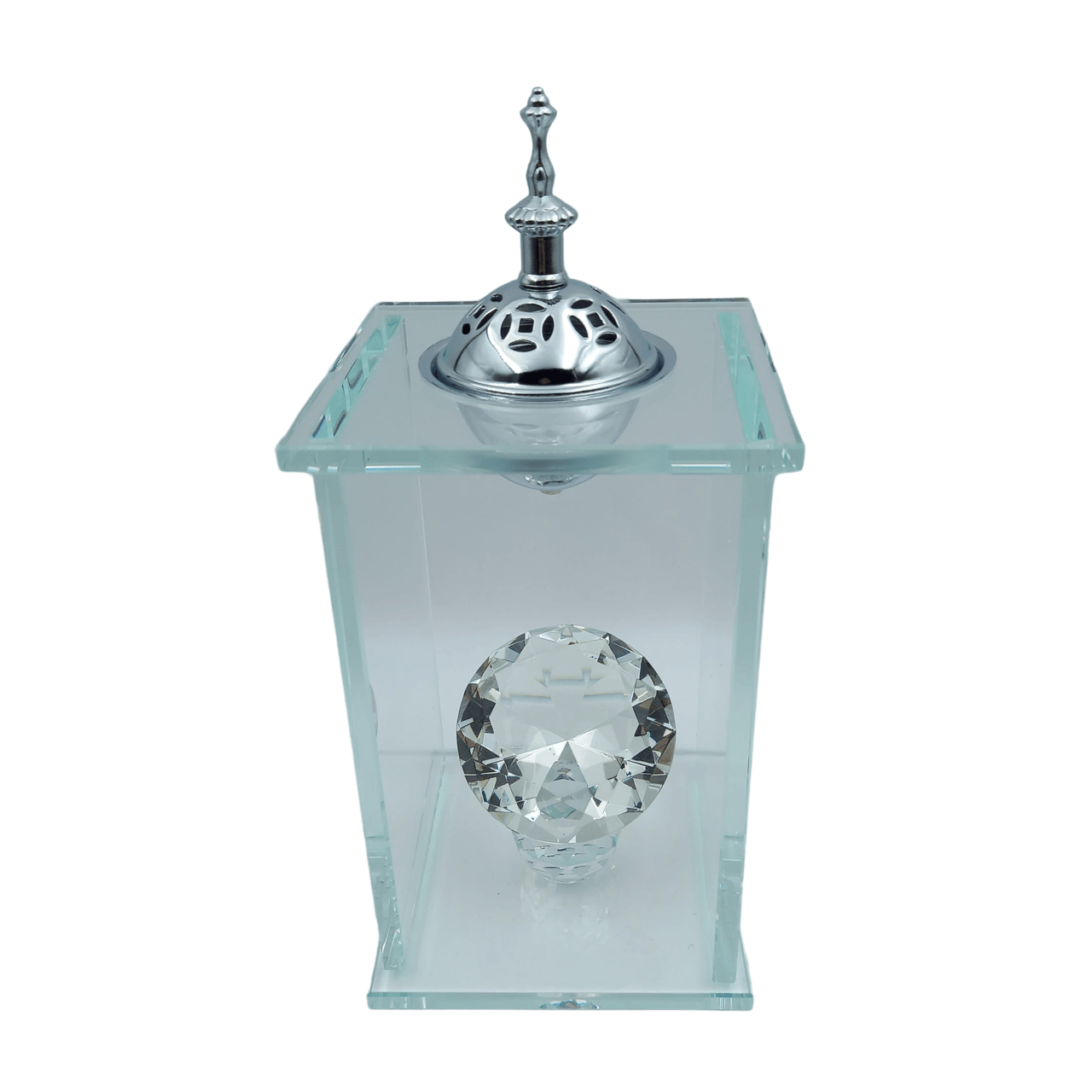 Crystal Square Burner with Diamond - Large - Home And Trends