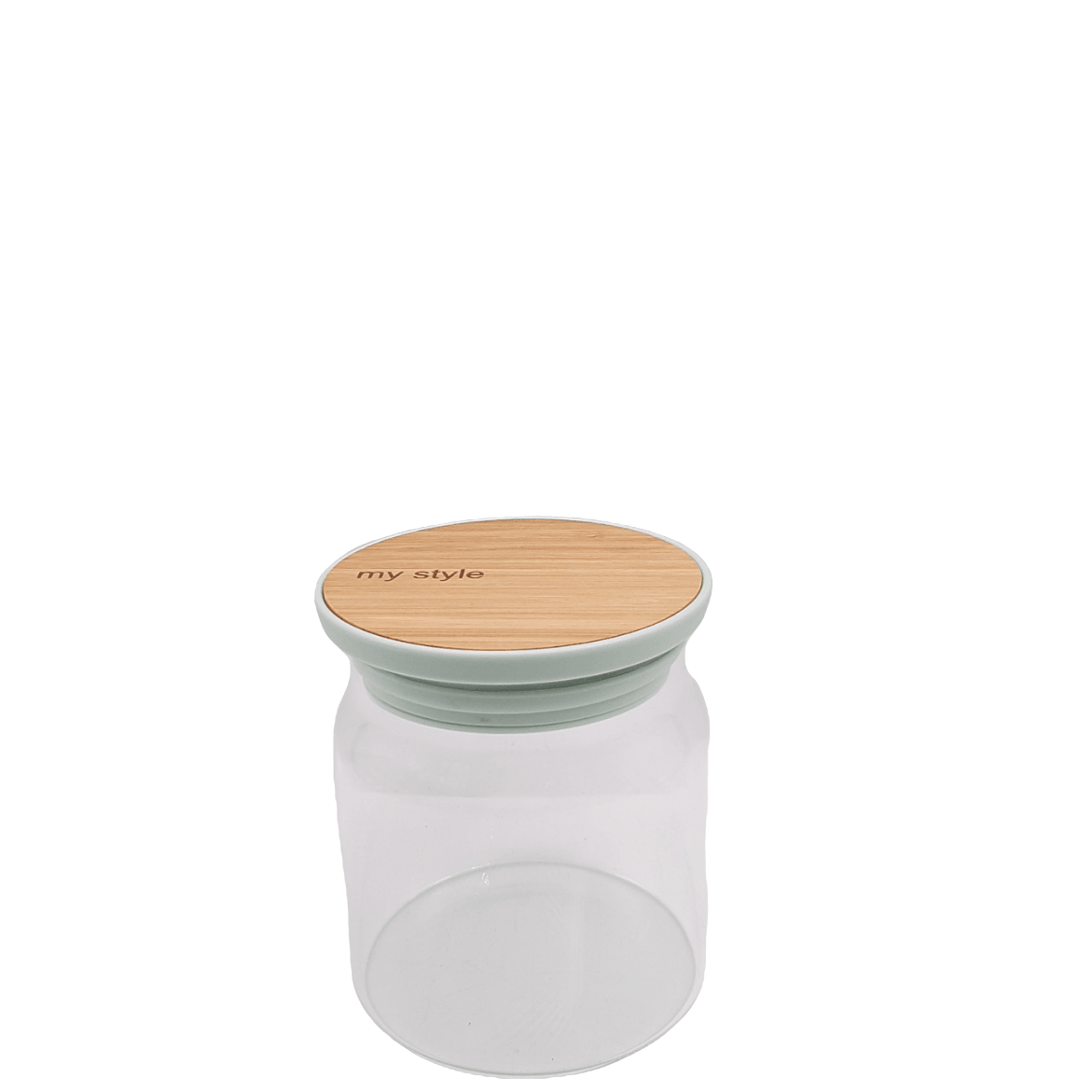 Curved Glass Storage Jar with Bamboo Lid - Home And Trends