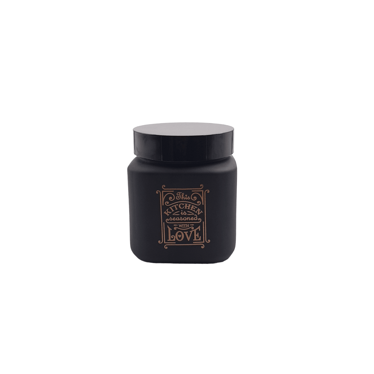 Decorated Canister - Small - Black - Home And Trends