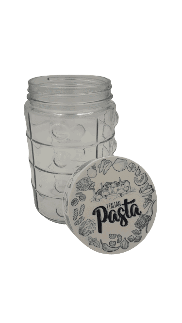 Embossed Canister - Medium- Pasta Design - Home And Trends