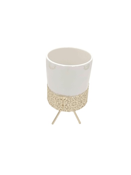 Pearl Design Mini Decorative Pot With Gold Detailing