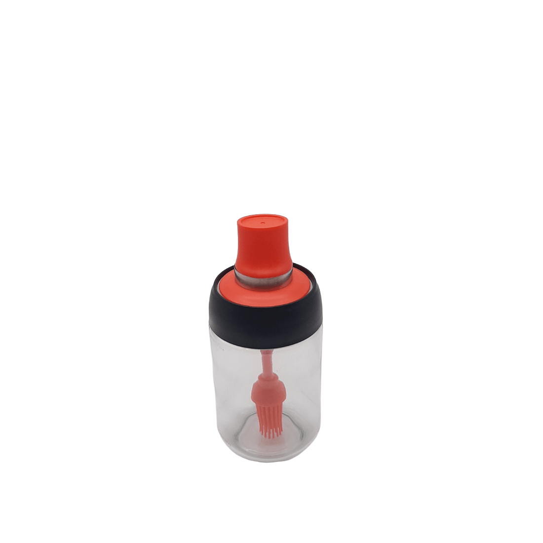 Glass Oil Bottle with Red Brush - Home And Trends