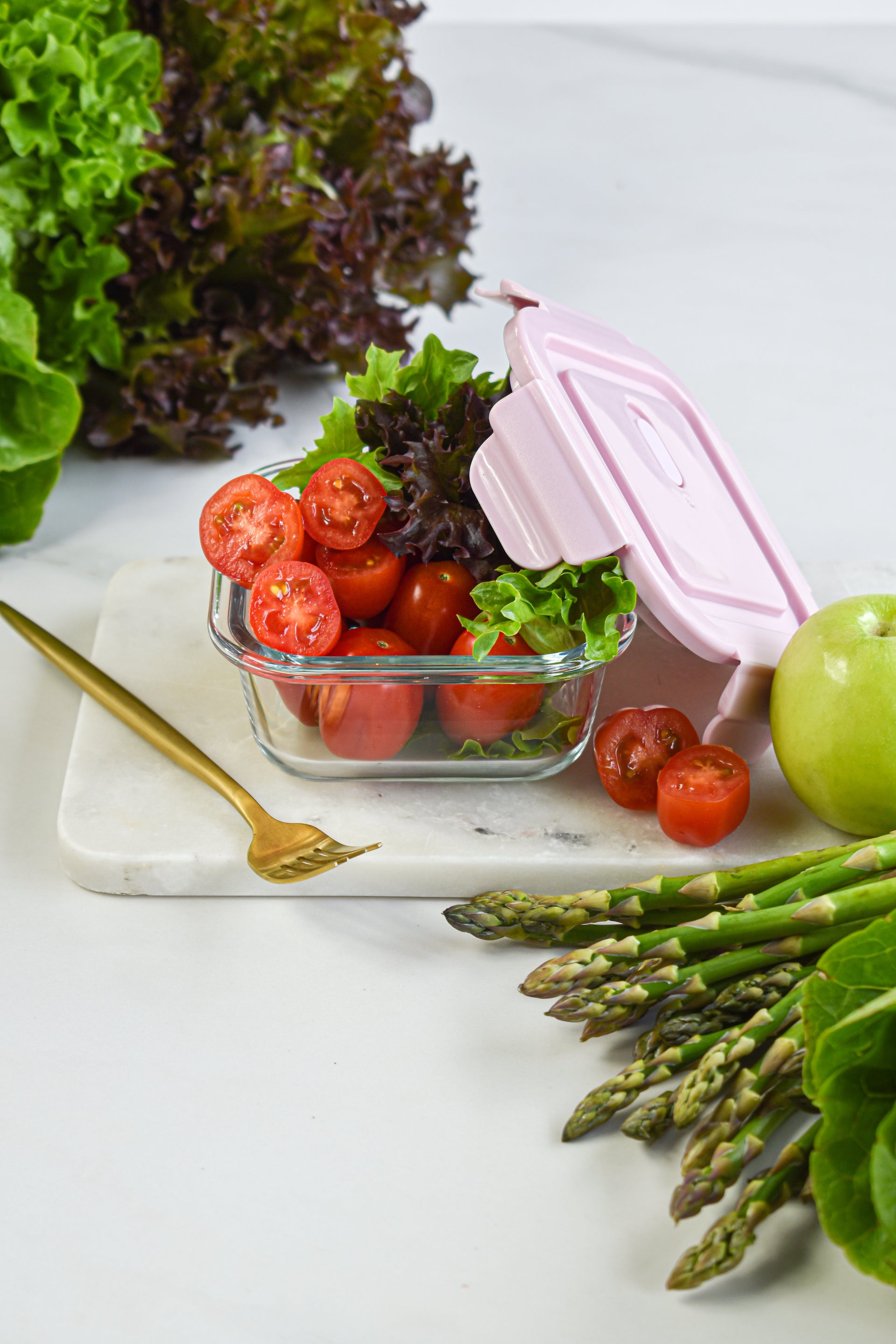 Square Glass Food Container