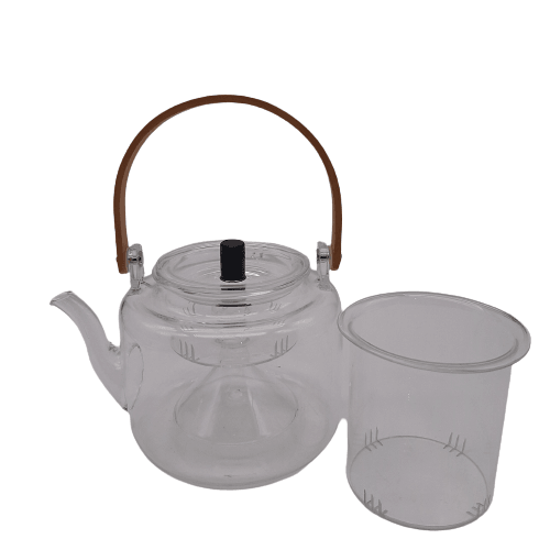 Heat-Resistant Shaped Glass Teapot with Two Glass Infusers - Home And Trends